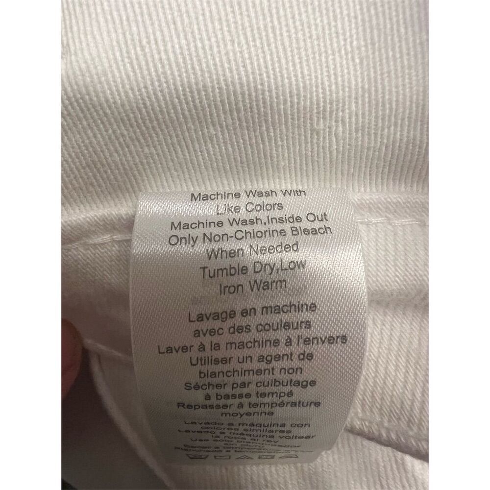 NWT Revolve WeWoreWhat Women's Crossover Straight Leg White Jeans Size 25 - Picture 9 of 9